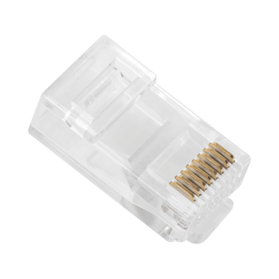 Bote con 100 Plugs Pass through RJ45 Cat6 sin blindaje, chapado de oro a 30 micras para durabilidad extrema - Image 3