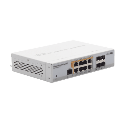 Cloud Router Switch Administrable L3, 8 puertos 10/100/1000 Mbps c/PoE Pasivo ó 802.3af/at, 4 Puertos SFP - Image 3