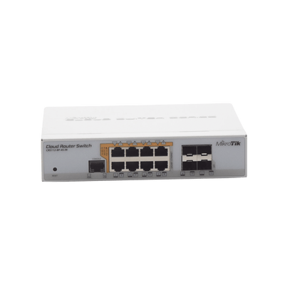 Cloud Router Switch Administrable L3, 8 puertos 10/100/1000 Mbps c/PoE Pasivo ó 802.3af/at, 4 Puertos SFP - Image 4