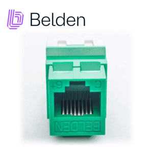 CONECTOR MODULAR JACK CAT6+ RJ45 BELDEN AX104192 / KEYCONNECT / INTERIOR / VERDE / PIEZA