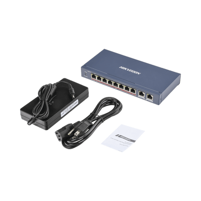 Switch PoE+ / No Administrable / 6 Puertos 10/100 Mbps 802.3 af/at (30 W) / 1 Puerto 10/100 Mbps Hi-PoE (90 W) / 2 Puertos 1000 Mbps Uplink / Modo Extendido hasta 300 Metros / 110 Watts - Image 3