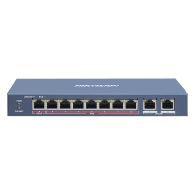 Switch PoE+ / No Administrable / 6 Puertos 10/100 Mbps 802.3 af/at (30 W) / 1 Puerto 10/100 Mbps Hi-PoE (90 W) / 2 Puertos 1000 Mbps Uplink / Modo Extendido hasta 300 Metros / 110 Watts - Image 2