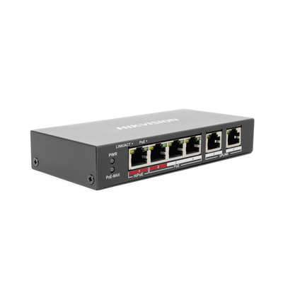 Switch PoE+ / No Administrable / 3 Puertos 10/100 Mbps 802.3 af/at (30 W) + 1 Puerto 10/100 Mbps Hi-PoE (60 W) / 2 Puertos 10/100 Mbps Uplink / Modo Extendido hasta 300 Metros / 60 W - Image 3