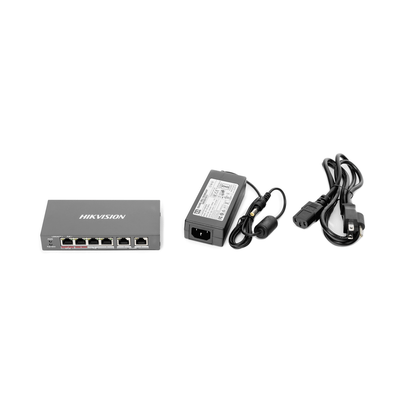 Switch PoE+ / No Administrable / 3 Puertos 10/100 Mbps 802.3 af/at (30 W) + 1 Puerto 10/100 Mbps Hi-PoE (60 W) / 2 Puertos 10/100 Mbps Uplink / Modo Extendido hasta 300 Metros / 60 W - Image 6
