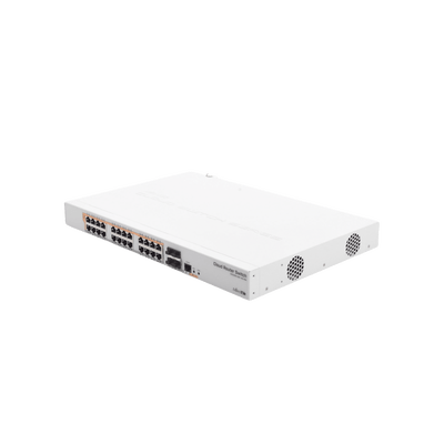 CRS328-24P-4S+RM - 24 port Gigabit Ethernet router/switch with four 10Gbps SFP+