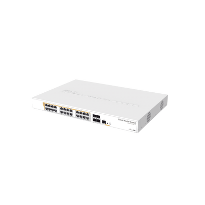 CRS328-24P-4S+RM - 24 port Gigabit Ethernet router/switch with four 10Gbps SFP+ - Image 2