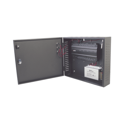 Controlador de acceso / 4 PUERTAS / Biometría Integrada / Hasta 3,000 Huellas / 30,000 Tarjetas / Incluye Gabinete y Fuente de Alimentación 12Vcc/5A compatible con ZKACCESS 3.5