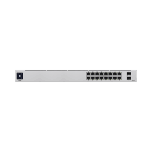 UniFi Switch USW-16-POE Gen2, Capa 2 de 16 puertos (8 puertos PoE 802.3af/at + 8 puertos Gigabit) + 2 puertos 1G SFP, 42W, pantalla informativa