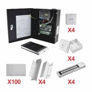 Kit de Control de Acceso con TARJETA para 4 Puertas  / TODO INCLUIDO / Software IVMS4200 incluido