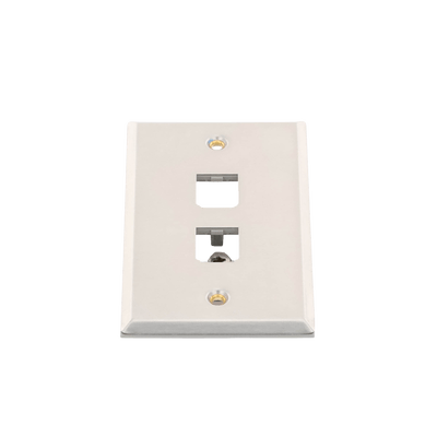 Placa de Pared Vertical, de Acero Inoxidable, Salida Para 2 Puertos Mini-Com - Image 3