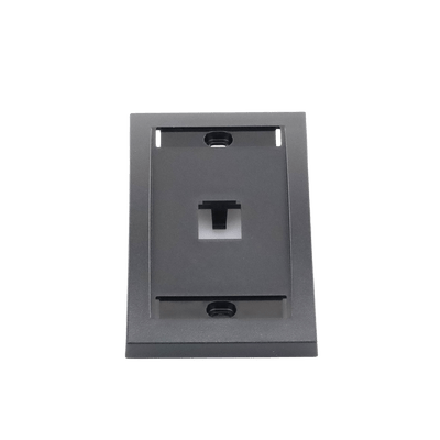 Placa de Pared Vertical Ejecutiva, Salida de 1 Puerto Mini-Com, Con Espacios Para Etiquetas, Color Negro - Image 6