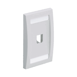 Placa de Pared Vertical Ejecutiva, Salida Para 1 Puerto Mini-Com, Con Espacios Para Etiquetas, Color Blanco