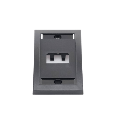 Placa de Pared Vertical Ejecutiva, Salida de 2 Puertos Mini-Com, Con Espacios Para Etiquetas, Color Negro - Image 5