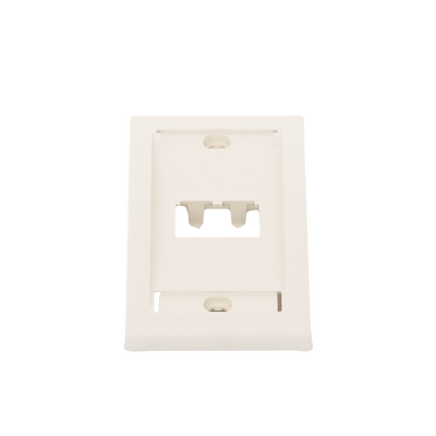 Placa de Pared Vertical Ejecutiva, Salida Para 2 Puertos Mini-Com, Con Espacios Para Etiquetas, Color Blanco Mate - Image 6