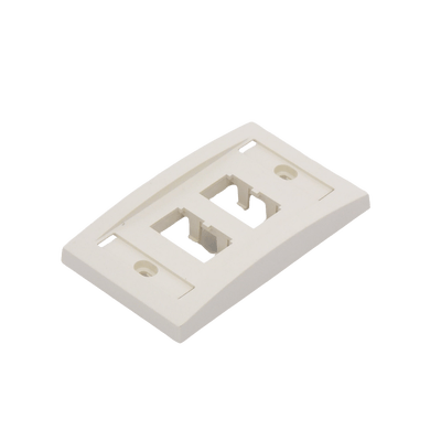 Placa de Pared Vertical Ejecutiva, Salida Para 4 Puertos Mini-Com, Con Espacios Para Etiquetas, Color Blanco Mate - Image 5