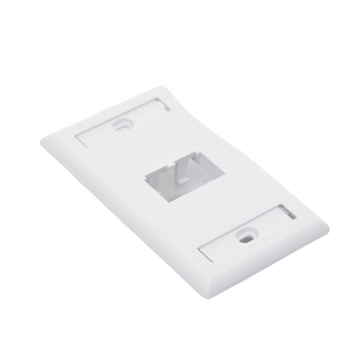 Placa de Pared Vertical Clásica, Salida Para 2 Puertos Mini-Com, Con Espacios Para Etiquetas, Color Blanco - Image 5