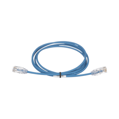 Cable de Parcheo TX6, UTP Cat6, Diámetro Reducido (28AWG), Color Azul, 5ft
