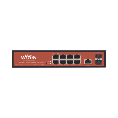 Switch Administrable de 8 puertos Gigabit Ethernet con PoE 802.3 af/at y 24V Pasivo + 2 SFP Gigabit, 150 W - Image 2