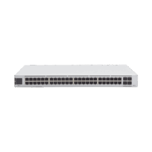 UniFi Switch USW-Pro-48, Capa 3 de 48 puertos Gigabit RJ-45 + 4 puertos 1/10G SFP+, pantalla informativa