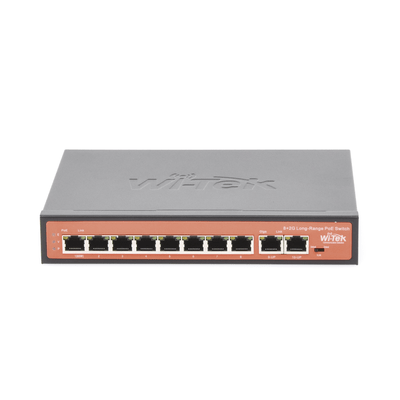 Switch PoE No administrable / PoE de Largo Alcance Hasta 250m / 8 Puertos PoE 10/100Mbps (Puerto 1 Hasta 60W, Puertos 2 al 8 Hasta 30W) + 2 Puertos Gigabit Uplink / Presupuesto 120 W / Plug and Play - Image 2