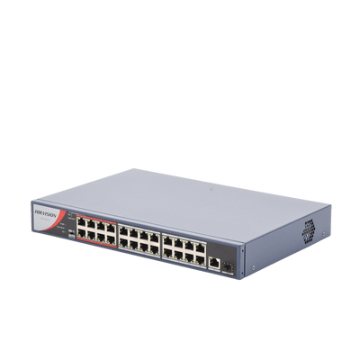 Switch PoE+ / No Administrable / 24 Puertos 10/100 Mbps PoE+ / 1 Puerto 1000 Mbps / 1 Puerto SFP Uplink / Modo Extendido hasta 300 Metros / 230 W - Image 3