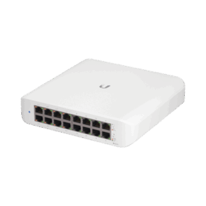 Switch UniFi Lite Administrable PoE de 16 Puertos 10/100/1000 Mbps (8 puertos 802.3af/at), 45 W