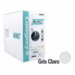 Bobina de Cable UTP 305 m. de Cobre, NetKey, Reelex, Gris, Categoría 6 (24 AWG), 1000Mbps, PVC (CM), de 4 pares