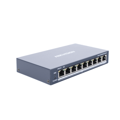 Switch PoE+ / Monitoreable / 8 Puertos 10/100 Mbps PoE+ / 1 Puerto 1000 Mbps de Uplink / Configuración Nube Hik-PartnerPro / Modo Extendido hasta 300 Metros / 110 W - Image 3
