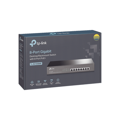 Switch Gigabit PoE+ no administrable de 8 puertos 10/100/1000 Mbps, para escritorio - Image 4
