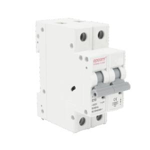 Protección Térmica/ Interruptor 2P, 10 A,  Corriente Alterna  400 Vca para Aplicación Fotovoltaica Montaje Riel DIN