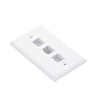 Placa de Pared Vertical, Salida Para 3 Puertos Keystone, Color Blanco - Image 8
