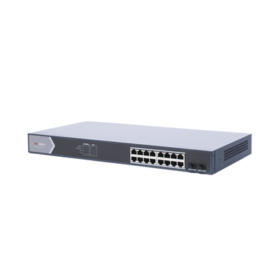 Switch Gigabit PoE+ / Administrable / 16 Puertos 1000 Mbps PoE+ / 2 Puertos SFP / Configuración Nube desde Hik-ParnerPro / PoE hasta 300 Metros / 225 Watts - Image 4