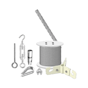 Kit de Sujeción de Mástil de 3 Metros a Piso de Concreto.