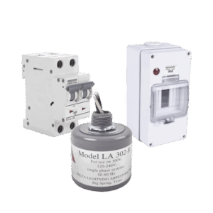 Kit de Centro de Carga Para Corriente Alterna, Breaker de hasta  400 Vca de 20 A con Supresor de Picos Transitorios.