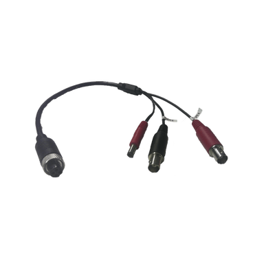 Cable Adaptador Tipo Aviación a BNC para Cámaras en DVR Móvil HIKVISION / 30 cm de Largo