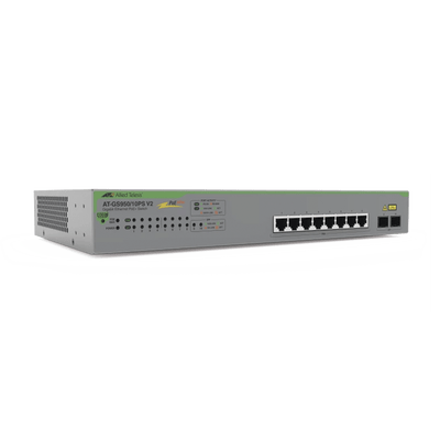 Switch PoE+ Gigabit WebSmart de 10 puertos 10/100/1000 Mbps (2 x Combo) + 2 puertos gigabit SFP (Combo), 75 W