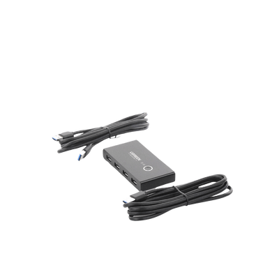 Conmutador USB para Compartir 4 Puertos USB 3.0 a 2 PC Ìs | Cambio Mediante Botón | Incluye Dos Cables USB de 1.5 m | ABS | Permite que 2 Usuarios Compartan 4 Dispositivos Periféricos USB3.0, como una impresora, un escáner, etc. - Image 2