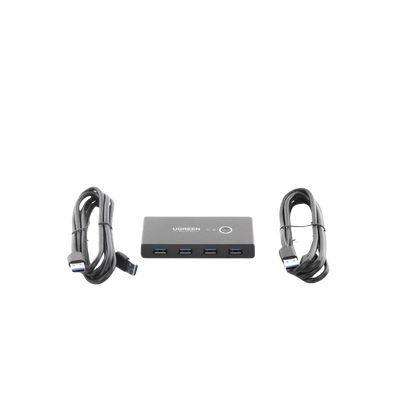 Conmutador USB para Compartir 4 Puertos USB 3.0 a 2 PC Ìs | Cambio Mediante Botón | Incluye Dos Cables USB de 1.5 m | ABS | Permite que 2 Usuarios Compartan 4 Dispositivos Periféricos USB3.0, como una impresora, un escáner, etc. - Image 4