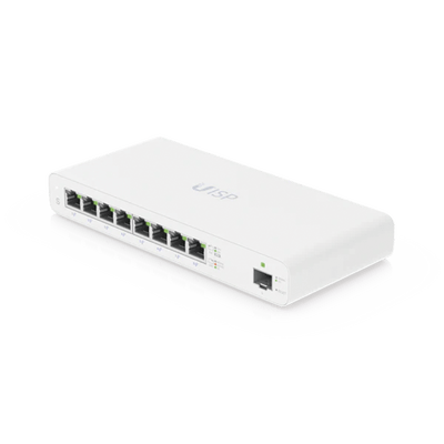 UISP Switch Gigabit PoE Pasivo de Capa 2 con 8 Puertos para Implementaciones MicroPoP