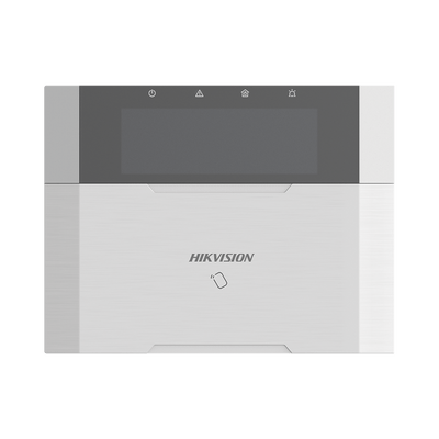 (AX HYBRID PRO) Teclado Compatible con el Panel Hybrid Pro Hikvision DS-PHA64-LP y DS-PHA64-LP(B) / Pantalla LCD / 2 zonas cableadas / 1 salida de alarma / 64 Llaveros