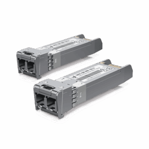 UFiber Módulo SFP+ 10G, transceptor MiniGibic MultiModo 10 Gbps, distancia 300m, conectores LC, paquete de 2 piezas