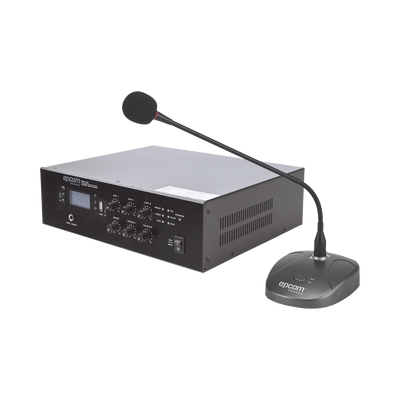 KIT de Amplificador de 120W Modelo SFB120 | más Micrófono de Escritorio Modelo SF621A