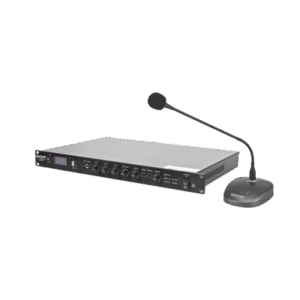 KIT de Amplificador de 120W Modelo SF120DTB | más Micrófono de Escritorio Modelo SF621A