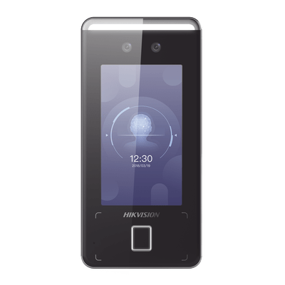 Terminal Min Moe WiFi de Reconocimiento Facial ULTRA RÁPIDO (Exterior IP65) / Hasta 1.5 mts en lectura / Soporta P2P Hik-Connect / 3,000 Usuarios /QR y Videoportero (ambientes de bajo ruido) / HIK-IA