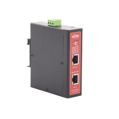 Splitter PoE IN hasta 90 W / Salida DC 12v/16V/24v o 48V / Carcasa metálica / Industrial soporte para riel DIN / Aplicaciones CCTV - Image 3