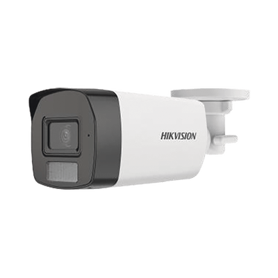 [Dual Light + ColorVu] Bala TURBOHD 3K (5 Megapixel) / Lente 2.8 mm / 40 mts IR + 40 mts Luz Blanca  / Gran Angular 104.5° / Exterior IP67 / Micrófono Integrado / dWDR / 4 Tecnologías