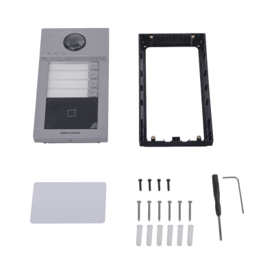 Videoportero IP 2 Megapixel / Llamada y Apertura Remota desde App Hik-Connect (Requiere monitor )/ PoE / Exterior IP65 + Antivandalico IK08 / 4 Departamento / Apertura con Tarjeta / Soporta 2 Puertas y hasta 6 Monitores - Image 5