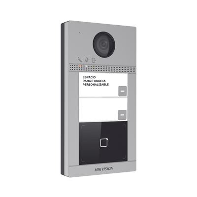 Videoportero IP 2 Megapixel / Llamada y Apertura Remota desde App Hik-Connect (requiere monitor) / PoE / Exterior IP65 + Antivandalico IK08 / 2 Departamentos / Apertura con Tarjeta / Soporta 2 Puertas y hasta 6 Monitores - Image 3
