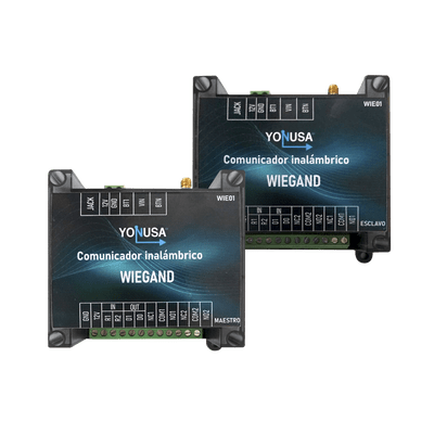 Convertidor de lectora para control de acceso (cableado a inalámbrico) / 1 Wiegand / 2 Relevadores / 2 Entradas / Hasta 1.6 KM de distancia