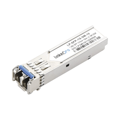 Transceptor Óptico SFP (Mini-Gbic) / Monomodo 1310 nm / 1.25 Gbps / 1000BASE-LX / Conectores LC/UPC Dúplex / DDM / Hasta 10 km
